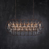 Annie Gyro Crystal Rectangular Chandelier