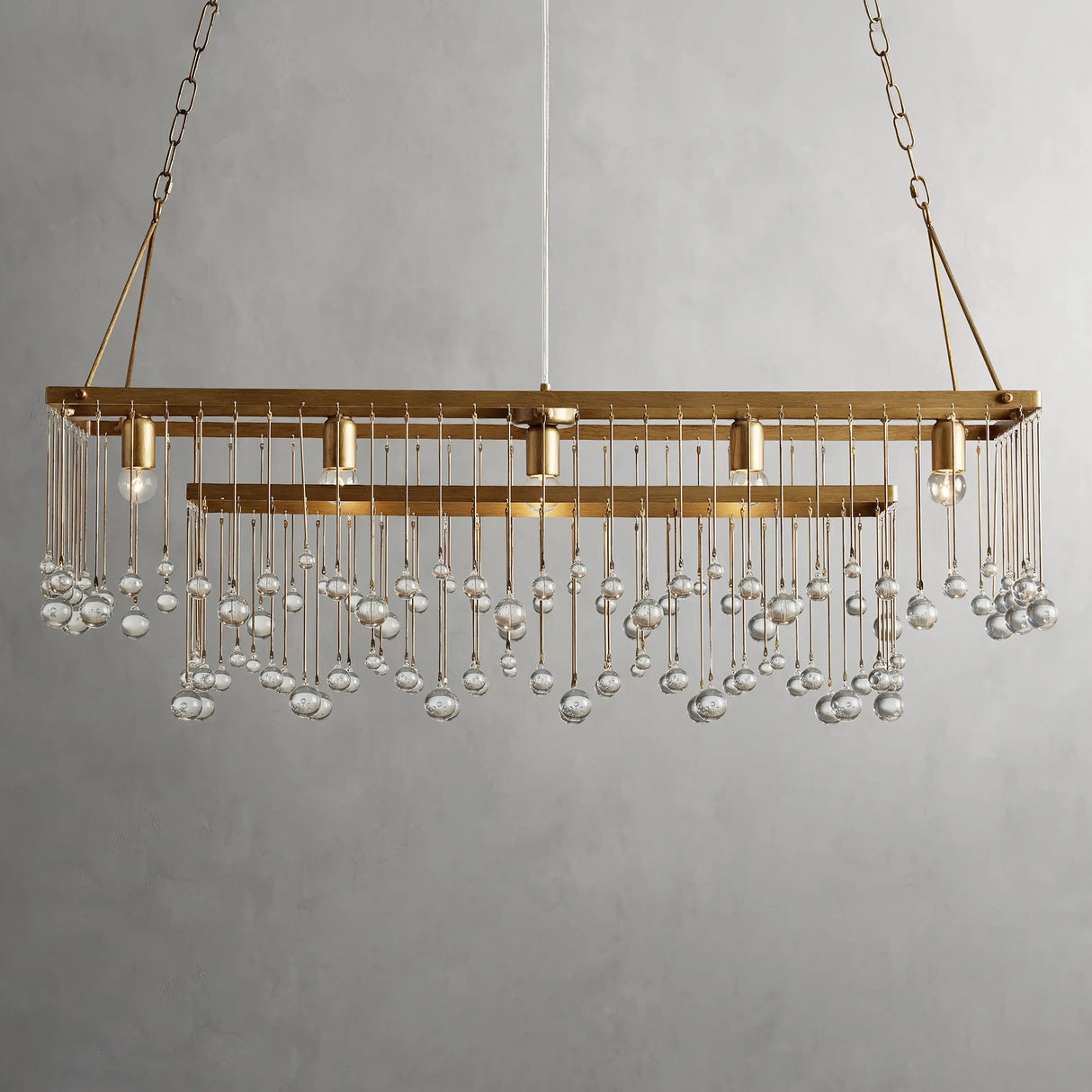 Modern Aubrey Rectangular Chandelier 47" 60"