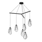 Fluid Bracket Pendant Chandelier 6-Light