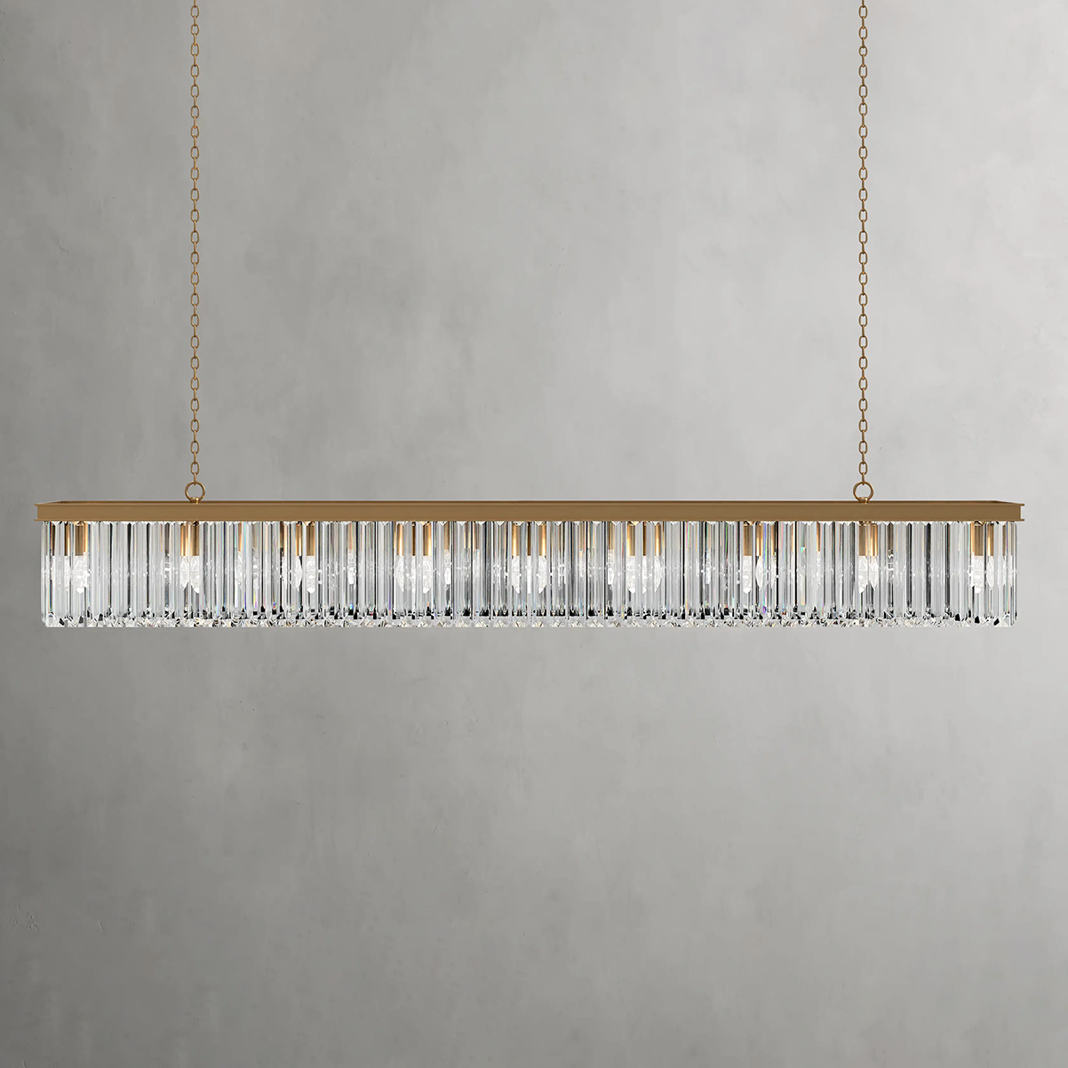 Art Leyland Crystal Rectangular Chandelier