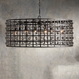 Moder Cage Crystal Round Chandelier