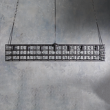 Moder Cage Crystal Rectangular Chandelier