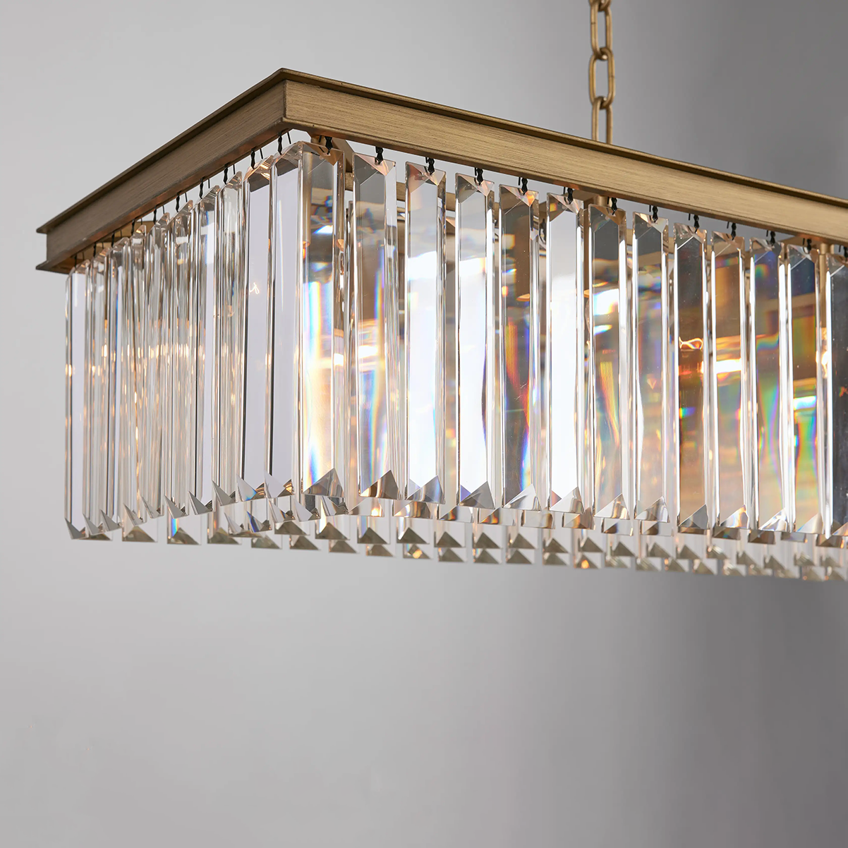 Art Leyland Crystal Rectangular Chandelier