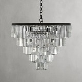 Art Leyland Crystal Tiered Round Chandelier