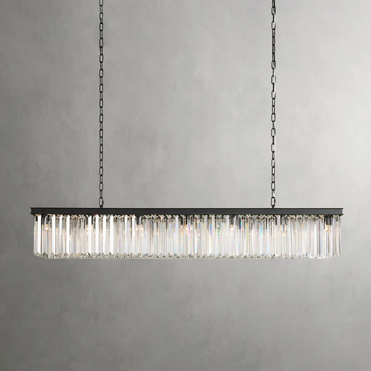 Art Leyland Crystal Rectangular Chandelier