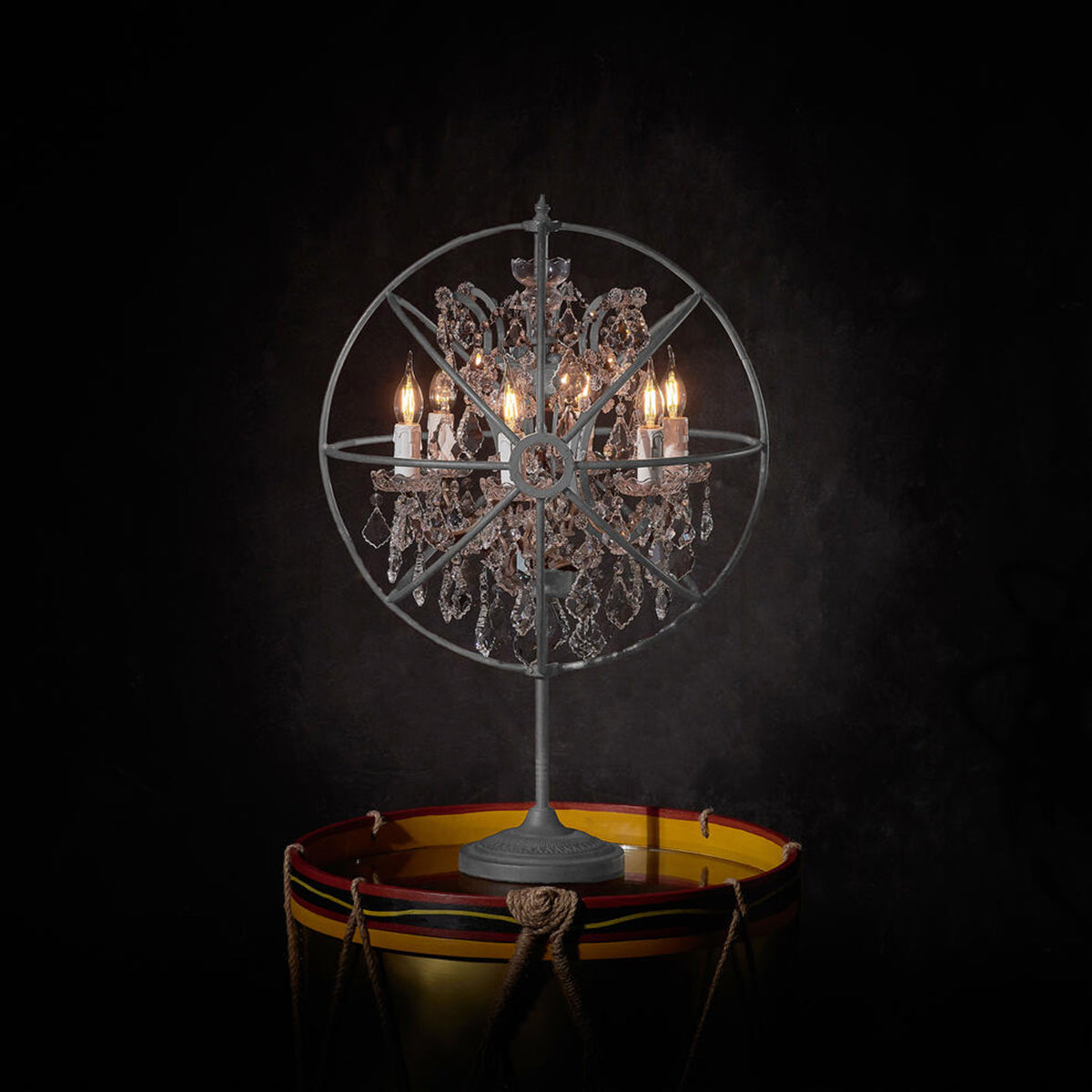 Annie Gyro Crystal Table Lamp