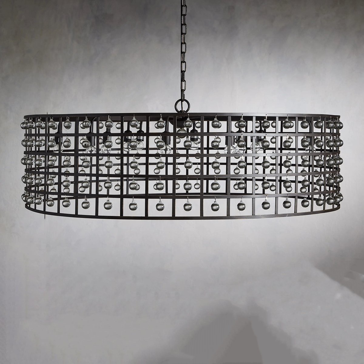 Moder Cage Crystal Round Chandelier