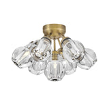 Art Glass Crystal Elise Semi-Flushmount