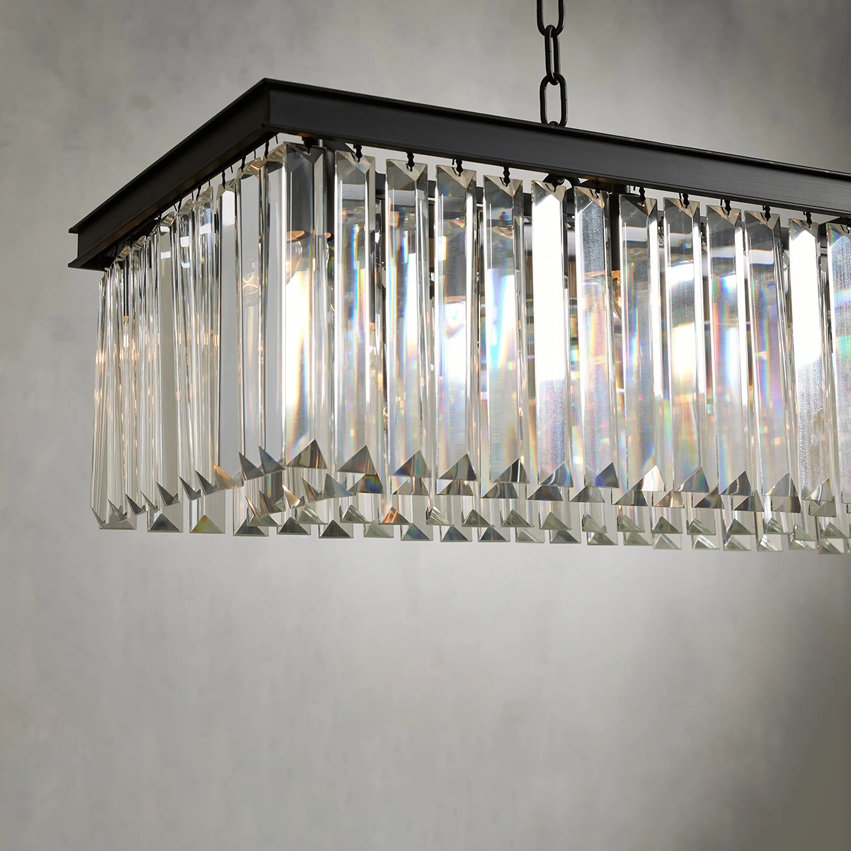 Art Leyland Crystal Rectangular Chandelier