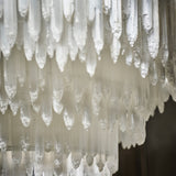 Art Selenite Layer Rectangular Chandelier