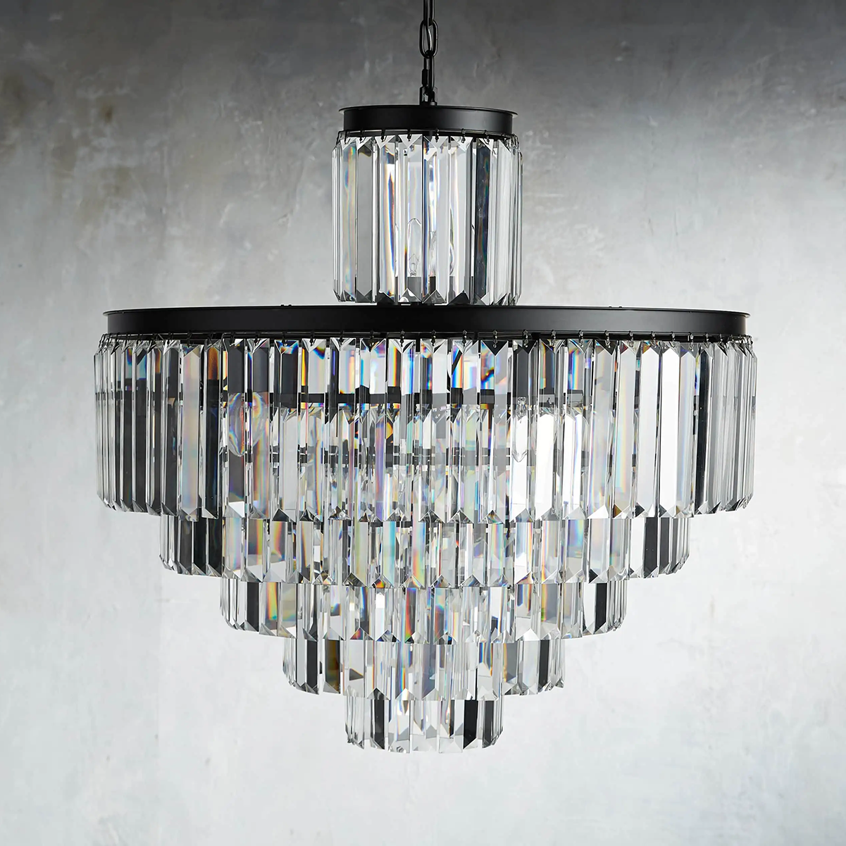 Art Leyland Crystal Round Chandelier 22 Light