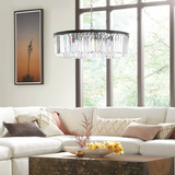 Art Leyland Crystal Round Chandelier