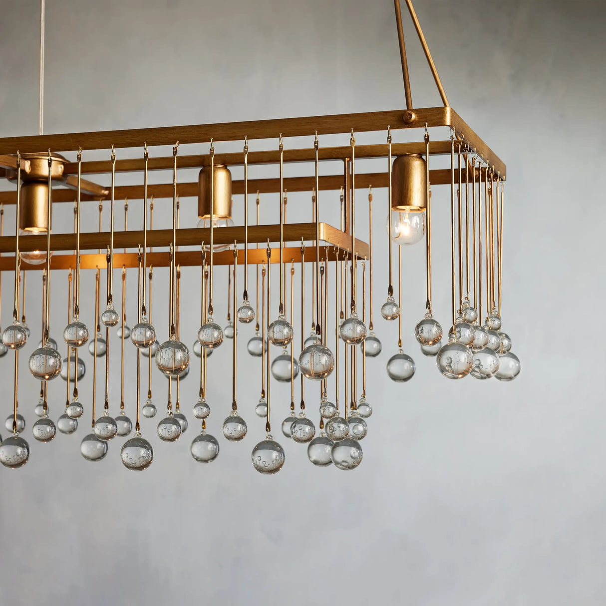 Modern Aubrey Rectangular Chandelier 47" 60"