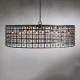 Moder Cage Crystal Round Chandelier