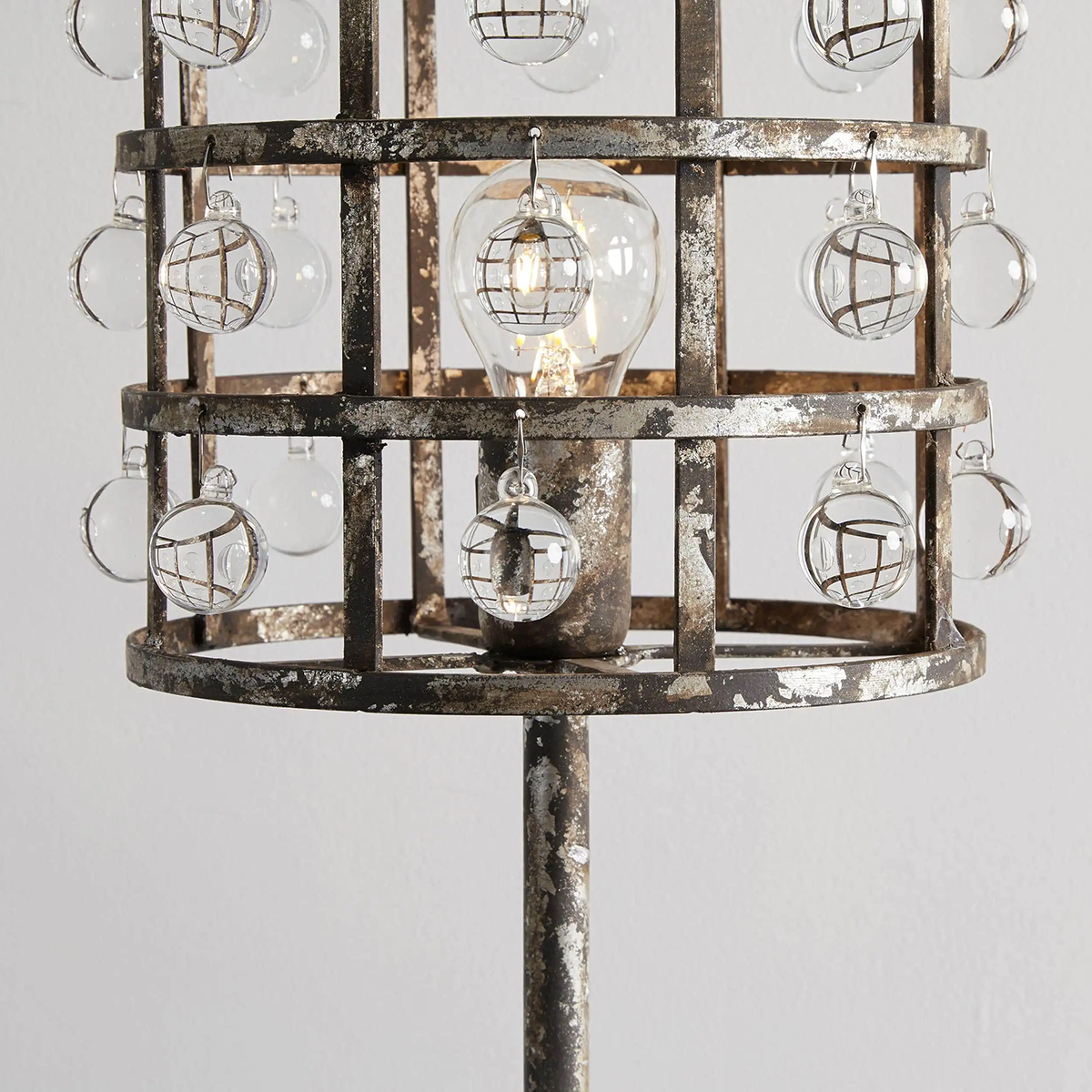 Moder Cage Crystal Table Lamp