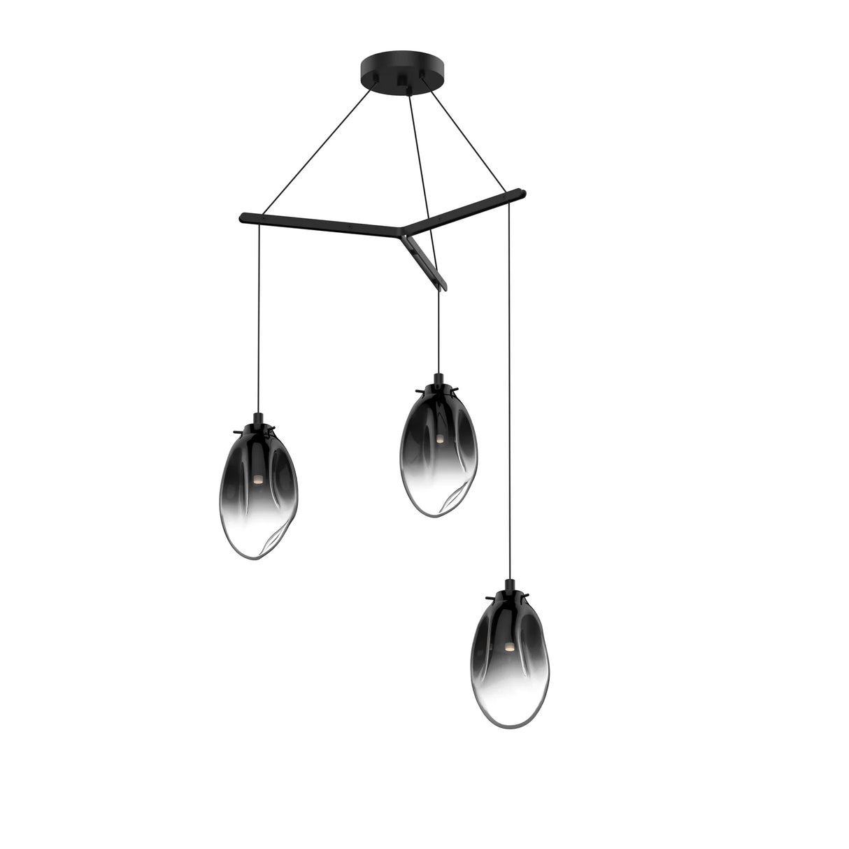 Fluid Bracket Pendant Chandelier 3-Light