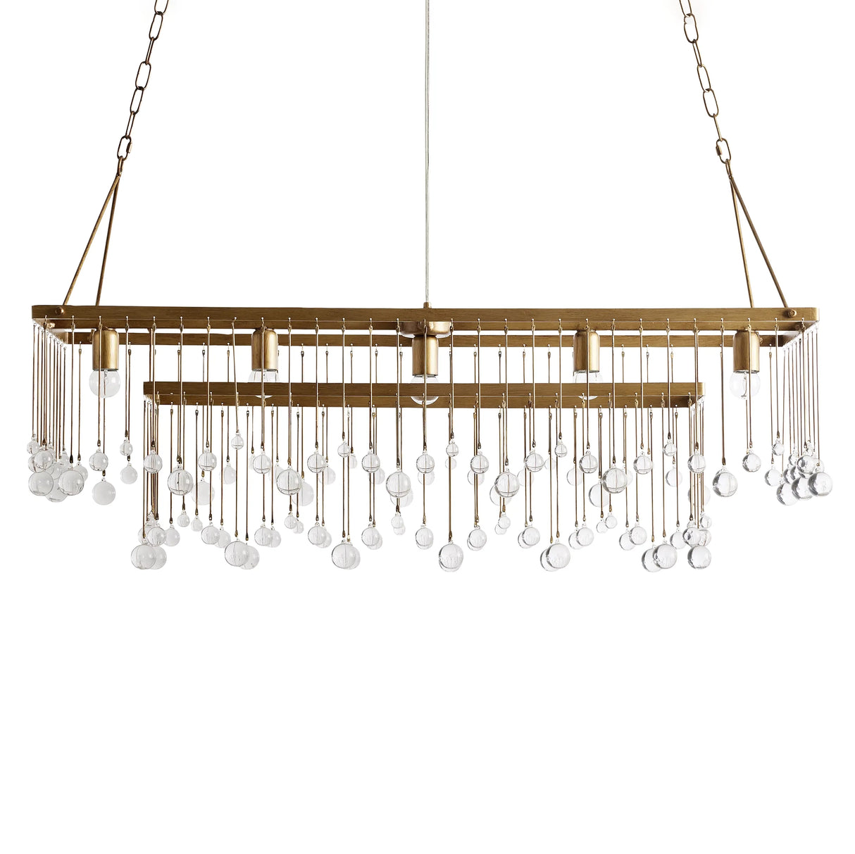 Modern Aubrey Rectangular Chandelier 47" 60"