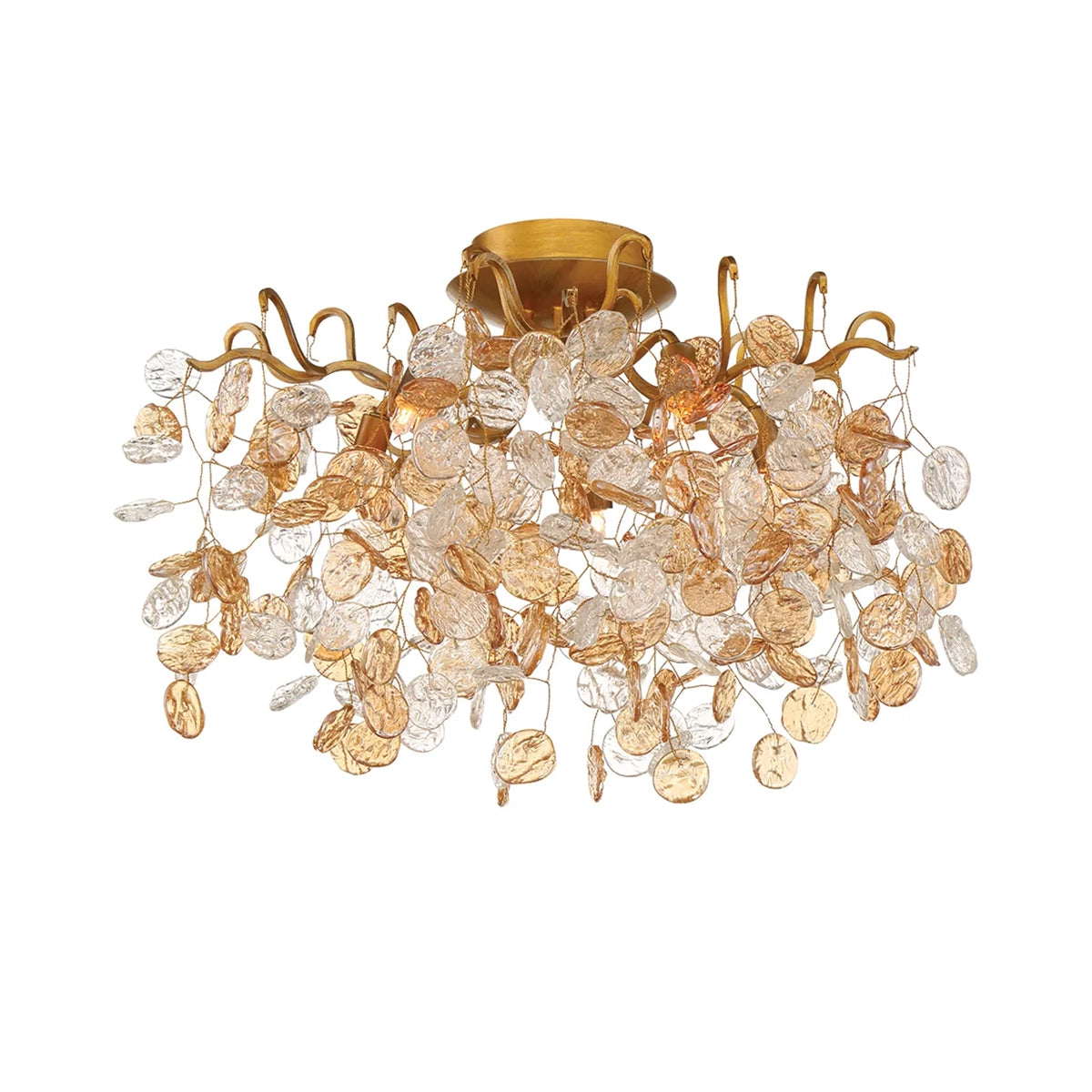 Campo Round Flush Mount Ceiling Fixture 5 Light 21" W