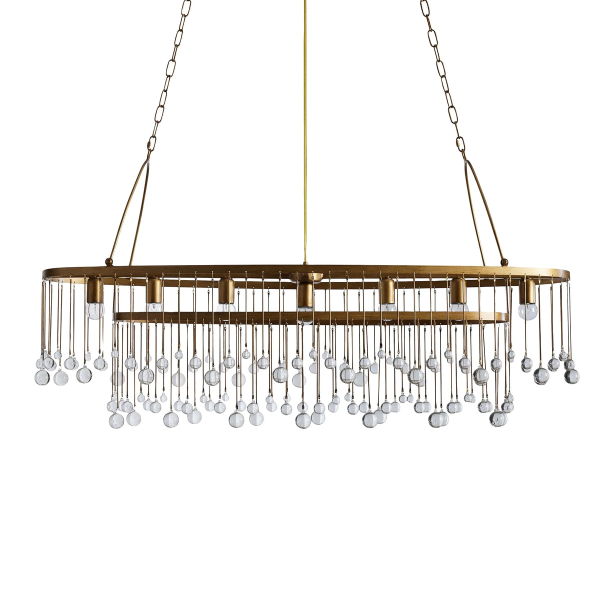 Modern Aubrey Oval Chandelier 7 Light