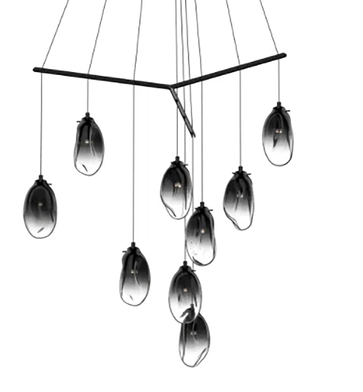 Fluid Bracket Pendant Chandelier 9-Light