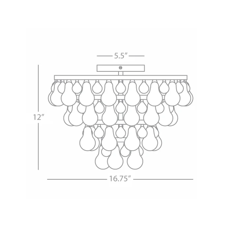 Robert Abbey Round Flushmount 2-Light