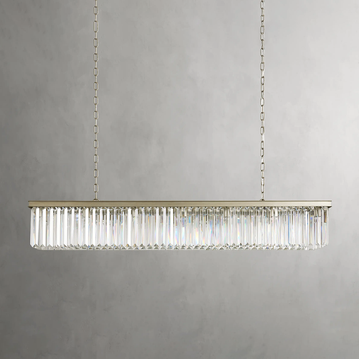 Art Leyland Crystal Rectangular Chandelier