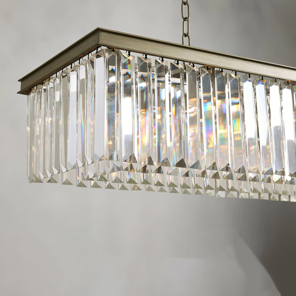 Art Leyland Crystal Rectangular Chandelier