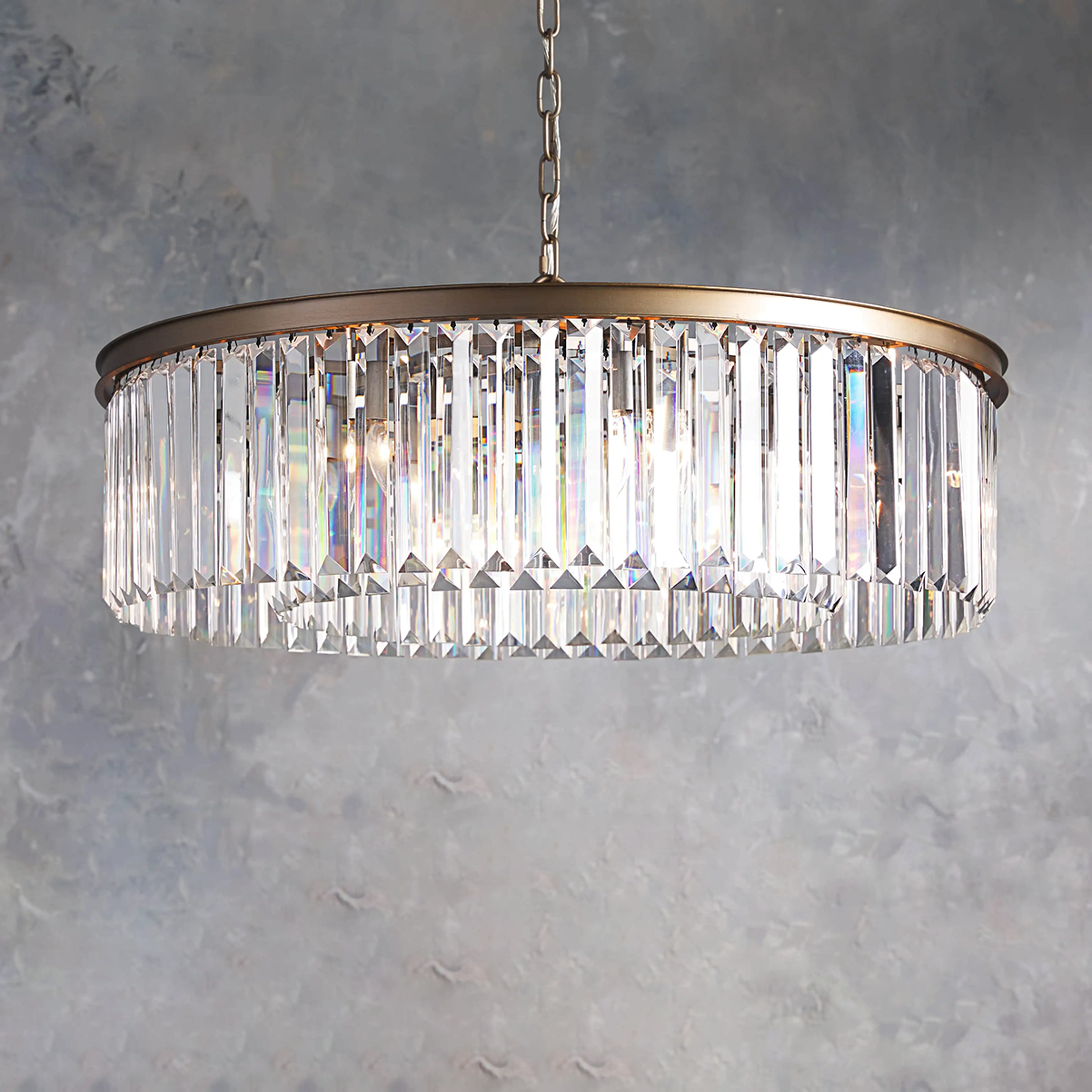 Art Leyland Crystal Round Chandelier