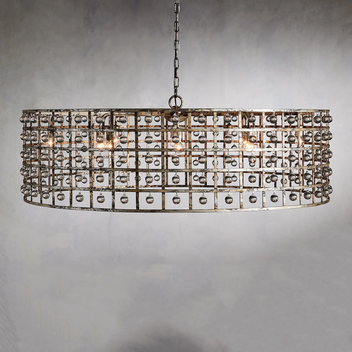 Moder Cage Crystal Round Chandelier