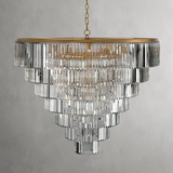 Art Leyland Crystal Tiered Round Chandelier