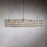 Moder Cage Crystal Oval Chandelier 5-Light