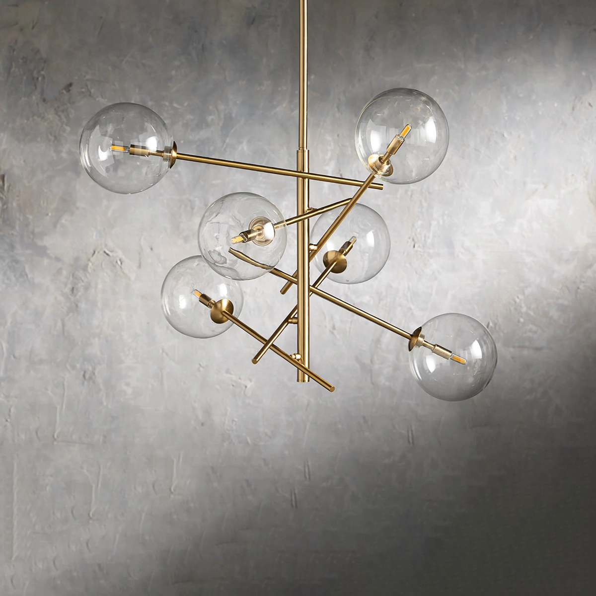 Moder Apollo Glass Ball Chandelier