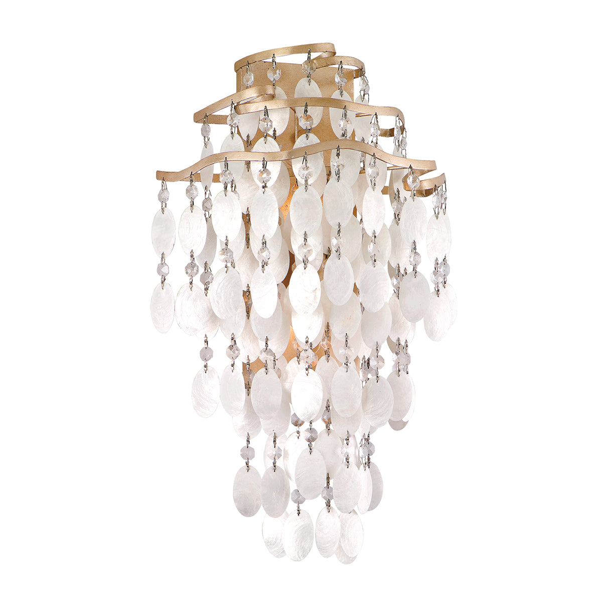 Dolce Shell With Crystal Wall Sconce