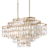 Dolce Shell With Crystal Linear Chandelier