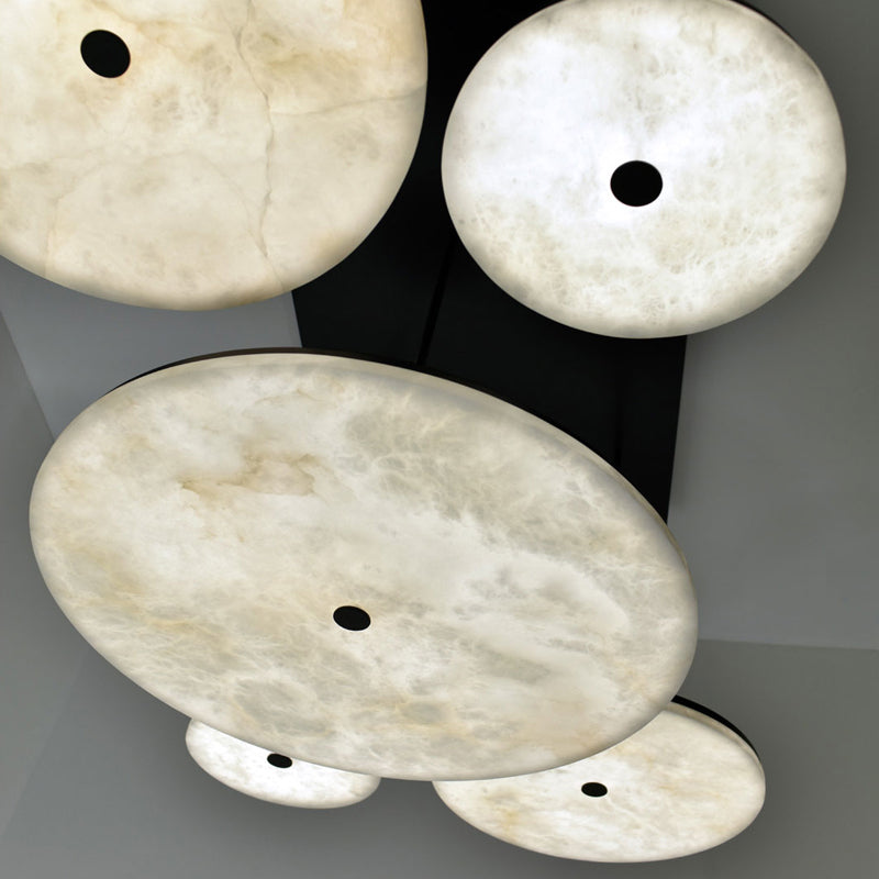 Alabaster Chandelier Light for Living and Dining Spaces