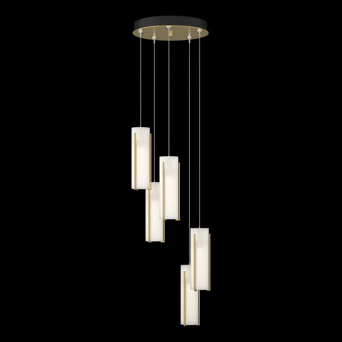 Exos Glass Multi-Light Round Pendant