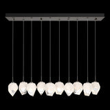 Art Glass Crystal Chrysalis Linear 10-Light Pendant