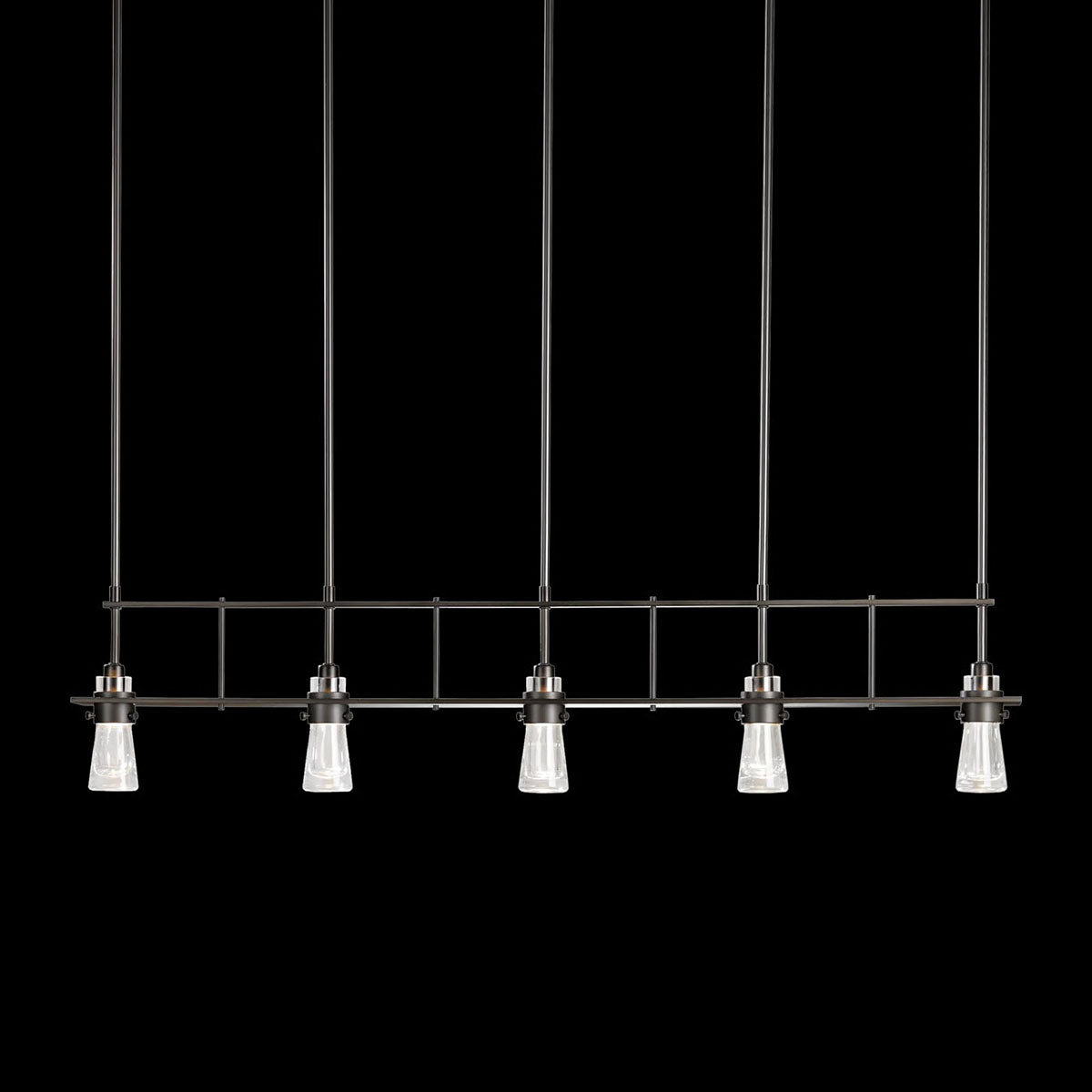 Art Glass Erlenmeyer 5-Light Linear Pendant