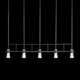 Art Glass Erlenmeyer 5-Light Linear Pendant