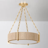 Quebec Abaca Rope Round Medium Chandelier