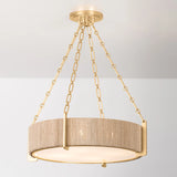 Quebec Abaca Rope Round Medium Chandelier