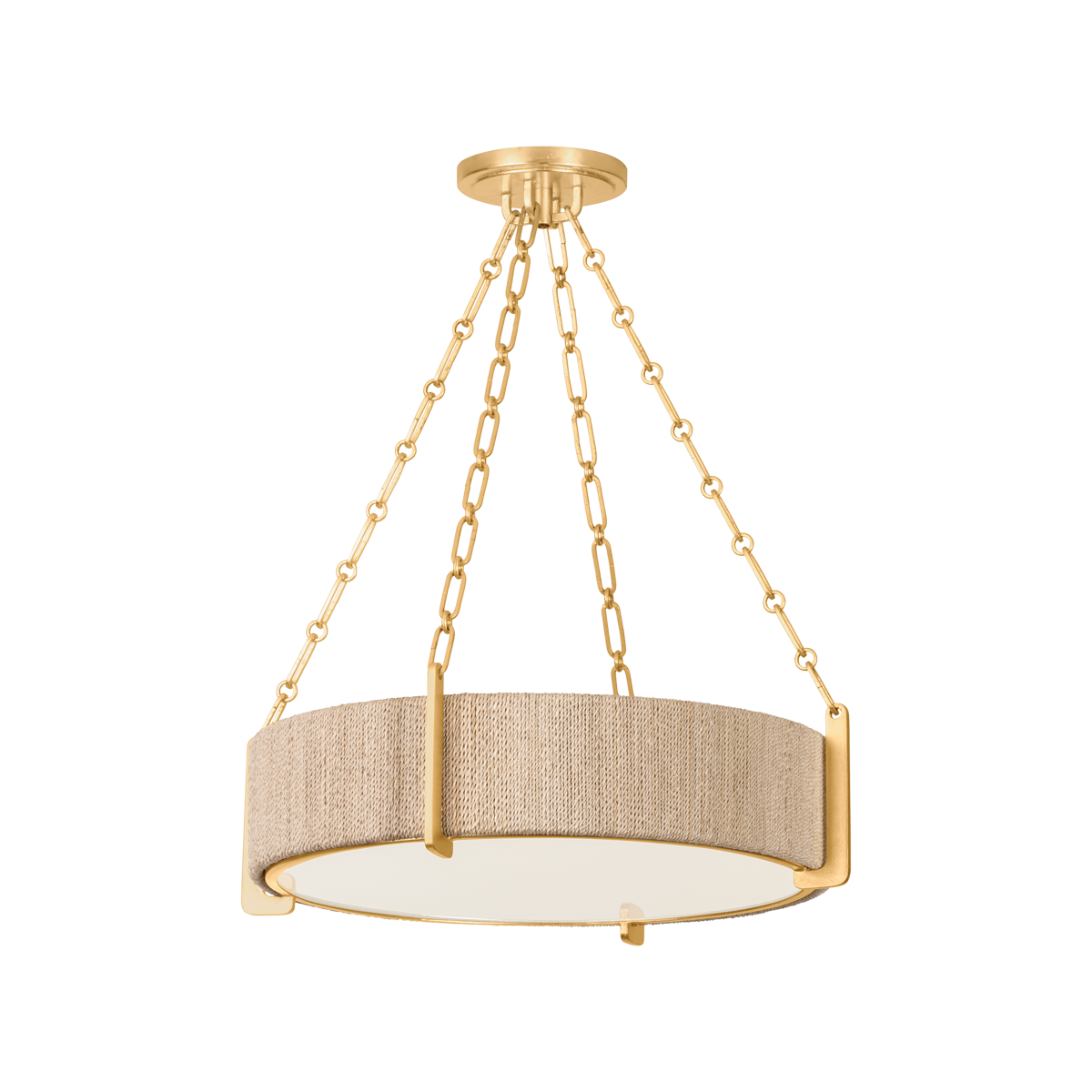 Quebec Abaca Rope Round Medium Chandelier