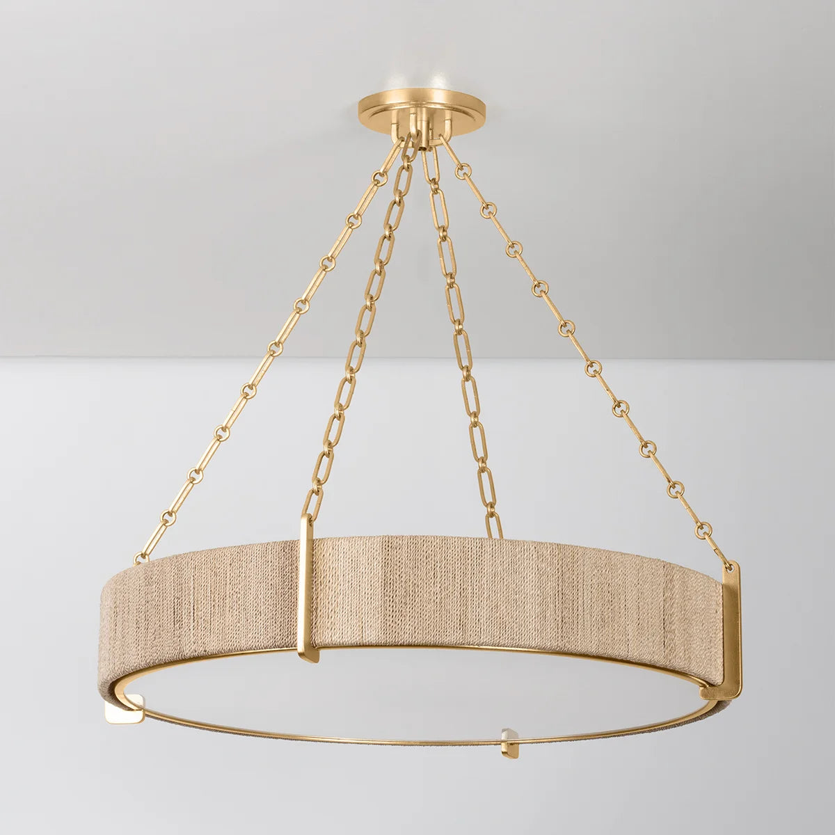 Quebec Abaca Rope Round Large Chandelier