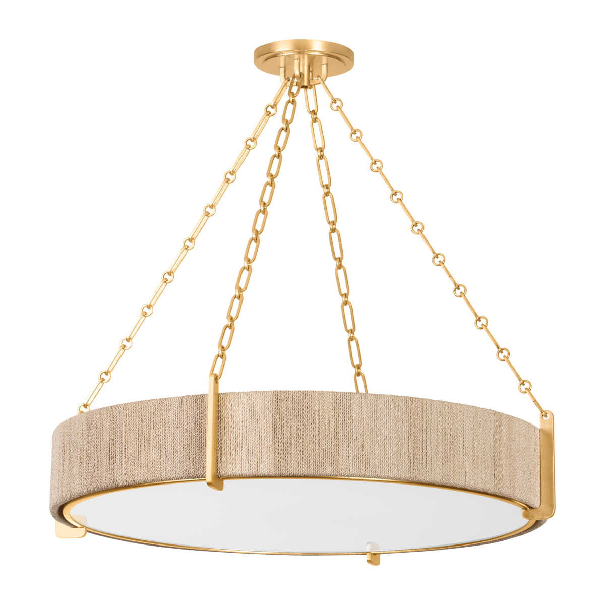 Quebec Abaca Rope Round Large Chandelier