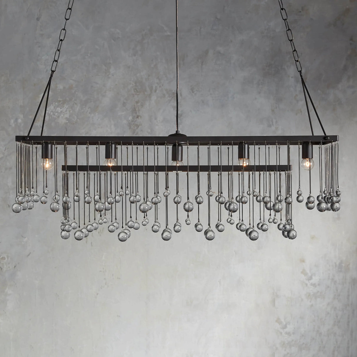 Modern Aubrey Rectangular Chandelier 47" 60"