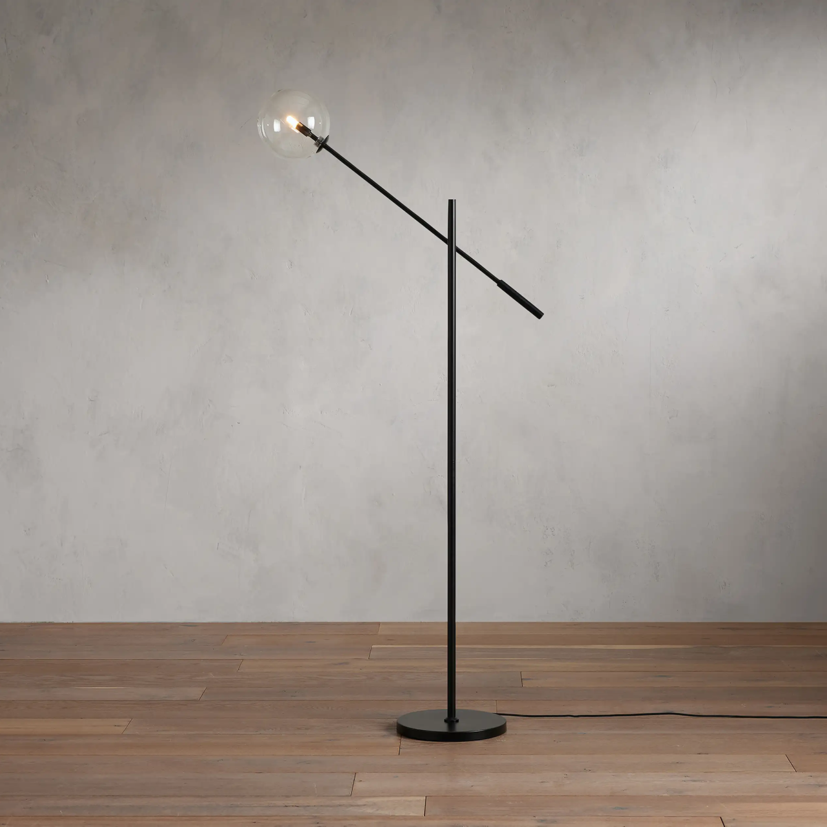 Moder Apollo Glass Ball Task Floor Lamp