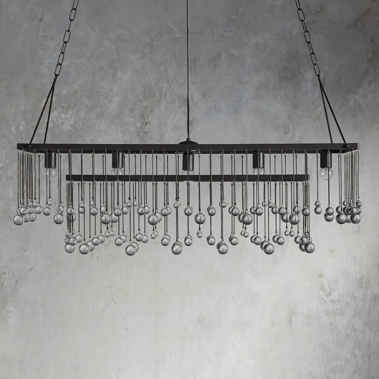 Modern Aubrey Rectangular Chandelier 47" 60"