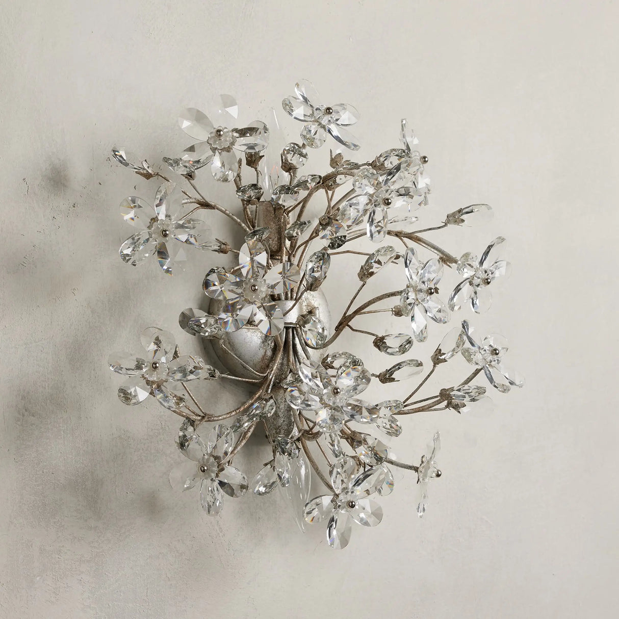 Crystal Flowers Fiore 2-Light Wall Sconce