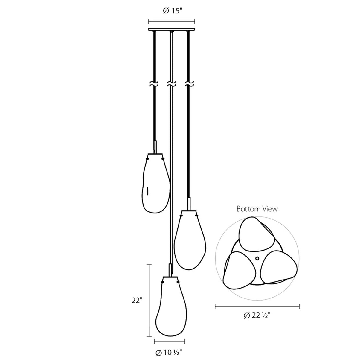 Fluid Pendant Chandelier