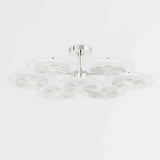 Art Ice Glass Topaz Round Chandelier 37.75"